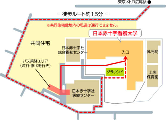 アクセス 日本赤十字看護大学